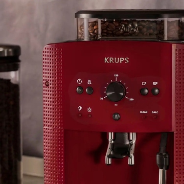 Автоматична кавомашина Krups EA8107, 1450 Вт, червона