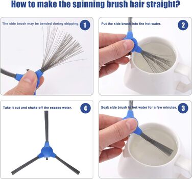 Набір аксесуарів для роботів-пилососів Eufy RoboVac 11S Max, 15C Max, 30C Max, G30 Edge, G10 Hybrid: щітка, бокові щітки, фільтри (1+4+8 шт.)