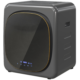 HOMCOM Міні сушарка для одягу з 6 програмами, LED-сенсорним екраном, 4 кг, до 60°C, 800W, автономна/настінна, з витяжною системою та захистом від перегріву. Сушарка для одягу сірого кольору | Aosom