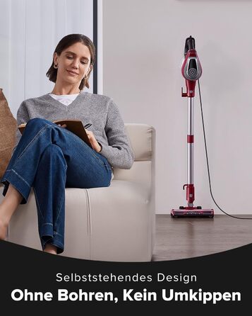 Ручний пилосос Vexilar C8 з кабелем, 600W, 60kPa, 7м кабель, безперешкодна щітка для підлоги, контейнер 1.5L без мішка для твердих поверхонь, килимів, шерсті тварин