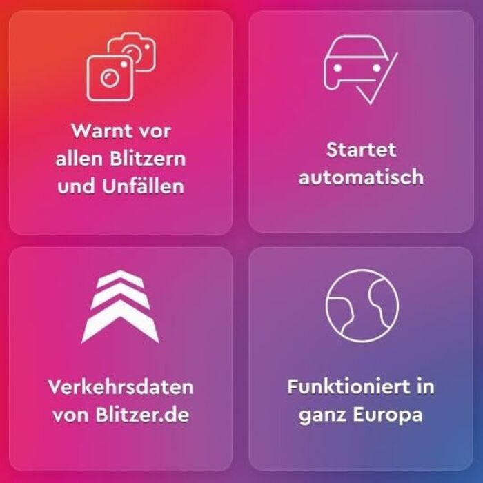 Радар-детектор Saphe Drive Pro для авто з кольоровим дисплеєм, сумісний з CarPlay та Android Auto, сповіщення про радари і небезпеки, дані Blitzer.de, підписка на 12 місяців