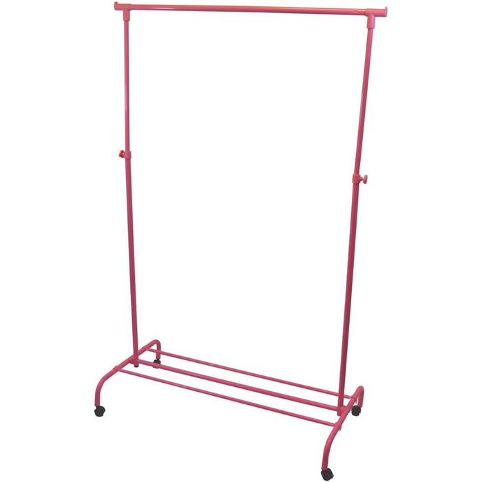 Home Vida Clothes Rack, Single Clothes Rail, Adjustable, Pink