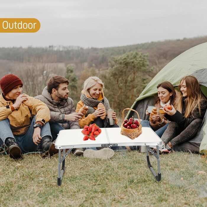 Складаний столик-трансформер для дому та відпочинку (білий)