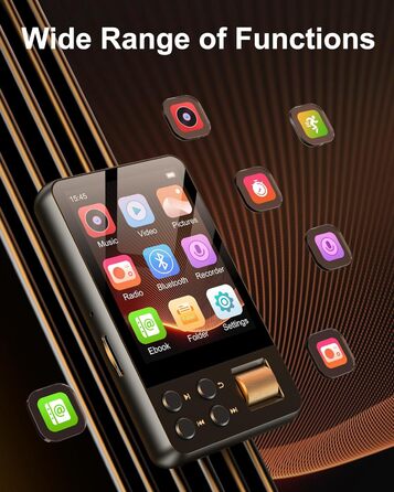 MP3 плеєр Hi-Res 64GB з Bluetooth 5.3, DSD DAC, підтримкою FLAC, 2.8