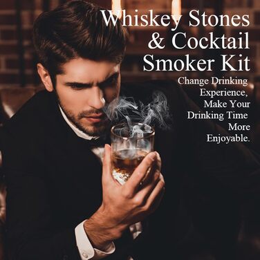 RoseFlower Cocktail Smoker Set, Nostalgie Smoker Set for Whiskey, Drinks, Bourbon, Steak, Fish and Cheese – Infused Smoke for Drinks and Food – House/Garden/Grill - Father's Day Gift (#1)