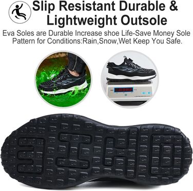 Черевики робочі захисні чоловічі жіночі легкі спортивні дихаючі з металевим носком унісекс 36-46EU (43 EU, сірий, на кнопці)