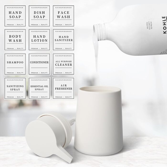 Дозатор мила з пластику, 2 шт. - дозатор мила з помпою для ванної, кухні, мийної кімнати (білий)