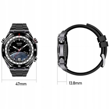 Чоловічий смартгодинник Smart-Trend SMARTWATCH PRO SILVER, чорний