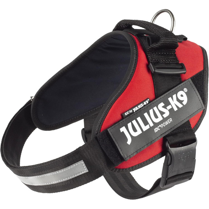 Поясна шлейка Julius K-9 IDC Powergeschirre з індивідуальним нанесенням, для собак маленьких, середніх та великих порід, 16IDC+CUSTOMP-B (Червона)