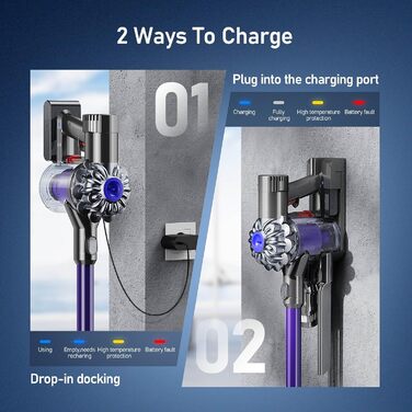 Запасний акумулятор V6 6500mAh для пилососів Dyson V6 DC62, DC58, DC59, DC61, DC72, DC74, SV03, SV05, SV06, SV07, SV09 + 2 фільтри