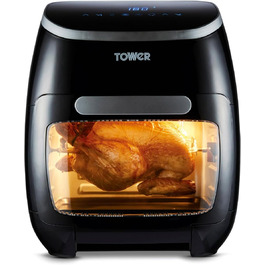 Tower T17076 Xpress Pro Combo 10-в-1 цифрова аерофритюрниця з швидкою циркуляцією повітря, таймером на 60 хвилин, 2000 Вт, 11 л, чорна
