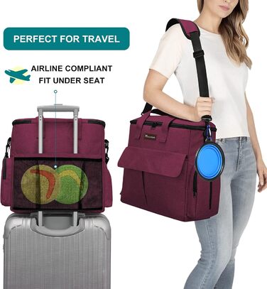 Переносна сумка для тварин, схвалена авіакомпаніями, для собак та котів, рожевого кольору, 41 x 20 x 36 см