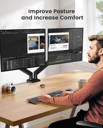 Кріплення для моніторів ErGear 2 шт. (17-32 дюйми), чорний, для ігор, 2-10 кг, VESA 75/100