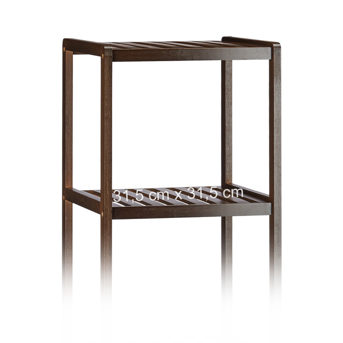 Relaxdays Bamboo Bathroom Shelf, Dark Brown
