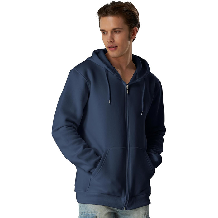 Світшот з капюшоном Smith & Soo для чоловіків (XL, темно-синій) – якісна бавовняна суміш, спортивний стиль