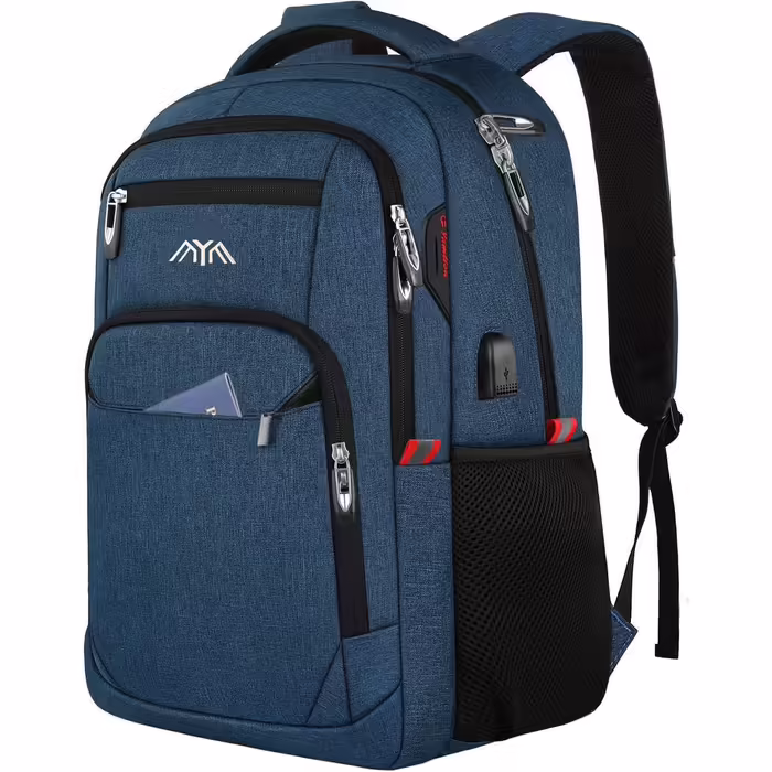 YAMTION Backpack Men's School Backpack for 15.6 Inch Laptop Backpack Work Waterproof Business Daypacks Boys Teenage 35L (Blue230, 15.6 Inch)