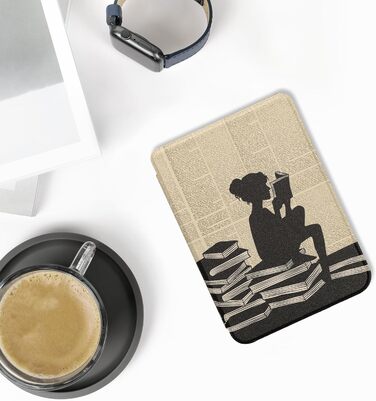 Чохол-книжка kwmobile для Kobo Clara BW/Clara Colour/Tolino Shine (5) / Shine Color - Чохол для електронного читача з дизайном 