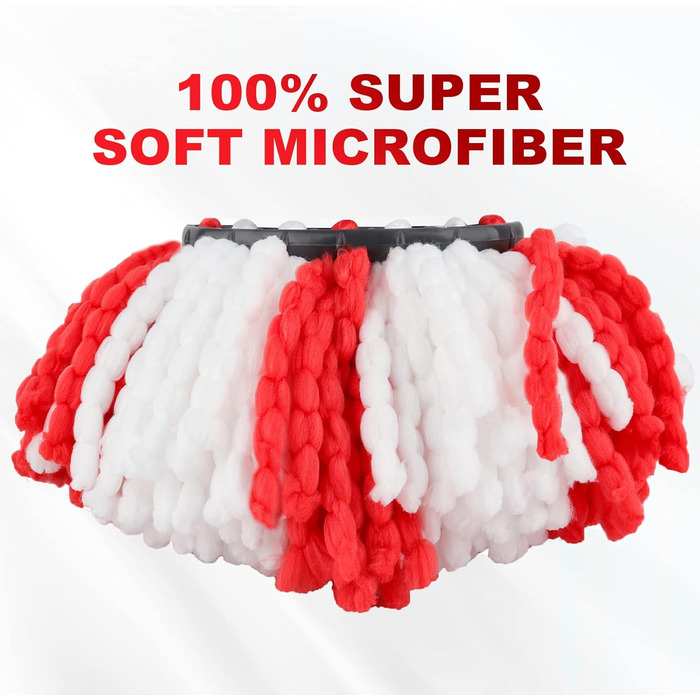 4 Microfiber Mop Replacement Head for Vileda Turbo Mop, Replacement Cover Compatible with Vileda EasyWring Spin Mop and Clean Turbo Floor Mop