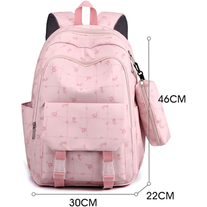 Великий рюкзак для учнів середньої школи, шкільний рюкзак для дівчат, рюкзак для полегшення навантаження, синій шкільний рюкзак для хлопців (рожевий)