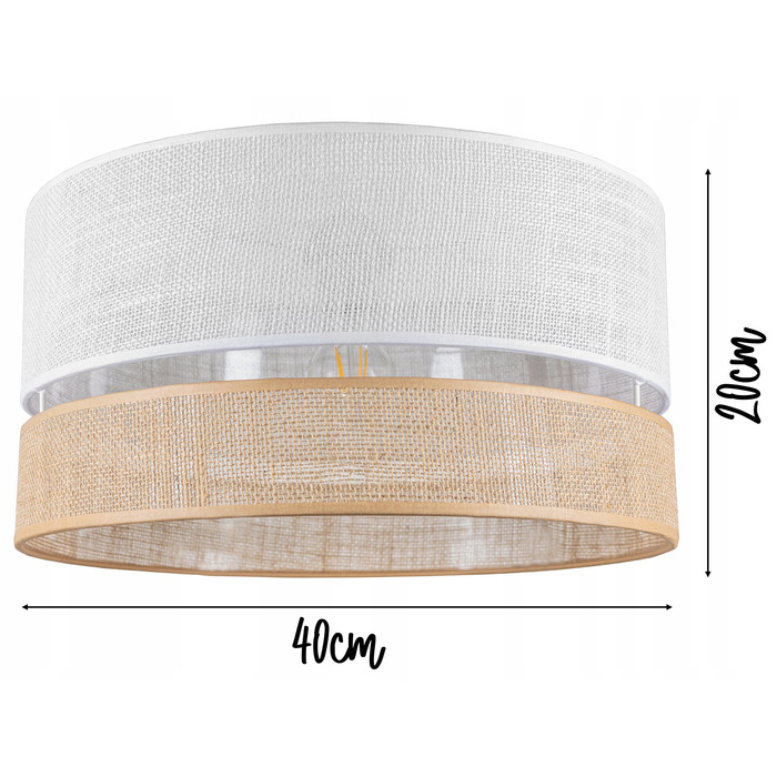 Підлогова лампа Glimex Modern E27 60 Вт, бежево-біла