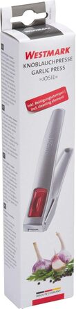 Прес для часнику Westmark з великою камерою та елементом для чищення, 16.2 см, алюміній/пластик, срібно-червоний, 30082260 Josie
