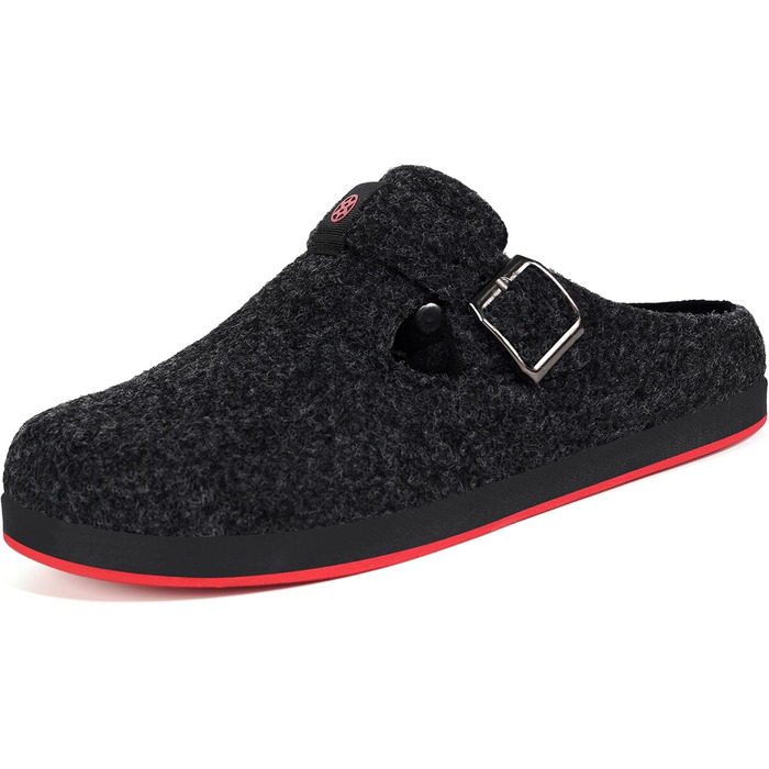 Тапочки халатні з фетру Gaatpot Winter для дому, теплі, чорні, розмір 36-46