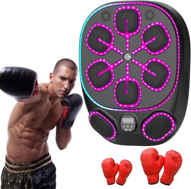 Електронна боксерська машина RevFit з LED-підсвіткою, Bluetooth, 9 режимів швидкості та режим підрахунку ударів, для дітей та дорослих, 61 см