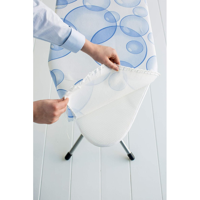 Чохол для гладильної дошки Brabantia PerfectFlow Bubbles 135x45 см - 3-шаровий, для кращого проходження пари та поглинання конденсату