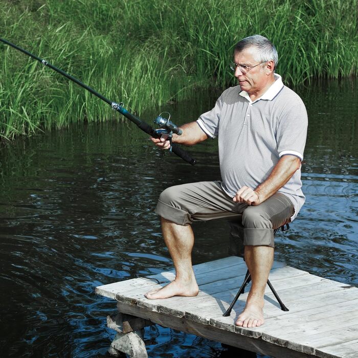 REDCAMP: 2 шт. складаних туристичних стільців на штативі, 56 см, чорні