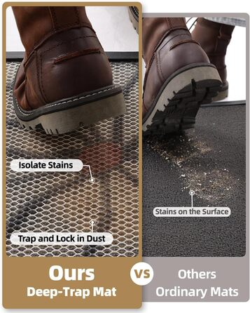 Придверний килимок COLOR&GEOMETRY для вулиці 43 x 76 см, протибрудний та антиковзаючий килим для вхідної групи, бежевий