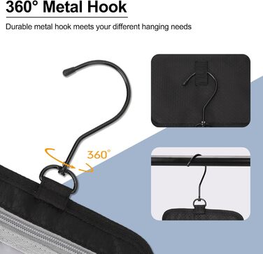 Сумка для туалетних аксесуарів для жінок та чоловіків, дорожня сумка-органайзер для косметики та туалетних речей (футбольний принт, чорний)