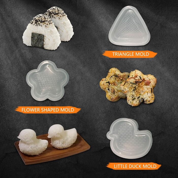 Набір для приготування суші Ninger Sushi Maker Set Deluxe Edition: 20 предметів для початківців з роликом, формами для ролів, ножем та палочками – повний комплект (чорний)