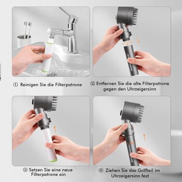 Фільтри для душу MEKO (2 шт.) - заміна для жорсткої води, видалення хлору та шкідливих речовин