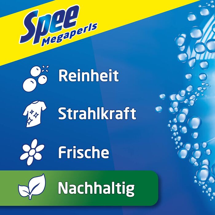 Пральний порошок для кольорових речей Spee Megaperls Color 3+1, свіжість, 1.14 кг (90 циклів прання)