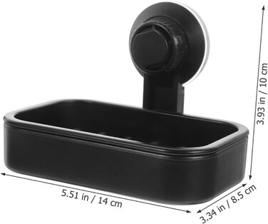 Настінний диспенсер для мила з присосками, мильниця, тримач для ванної кімнати та кухні, без інструментів, міцний та простий у встановленні, чорний