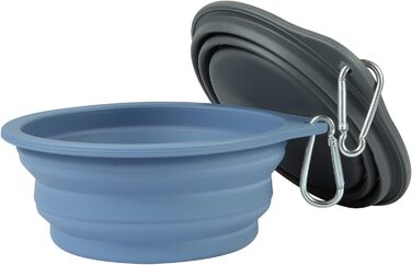 Складаний миска для собак SLSON, 2 шт. - портативна годівниця для тварин, для подорожей, сірий колір