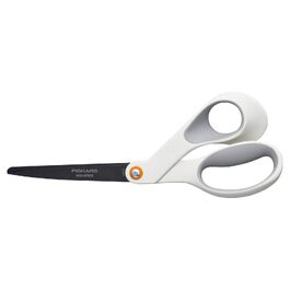 Універсальні ножиці Fiskars з антипригарним покриттям титаном, 21 см, нержавіюча сталь, біло-помаранчеві (1004721)