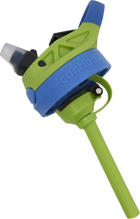 Contigo Kinder Easy Clean Autospout Water Bottle with Straw, BPA-Free Durable Water Bottle, 100% Leak-Proof, Easy to Clean, Ideal for Daycare, Kindergarten, School, and Sports, 420 ml (Matcha Dragon, Stainless Steel)