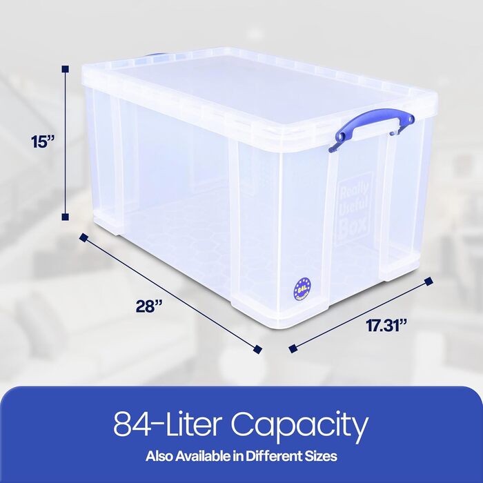 Really Useful Box 84C 84 Liter Box Transparent 710x440x380 mm PP