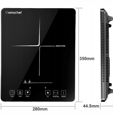 Портативна індукційна плита Amzchef SK-20CB16T 2000Вт, чорна