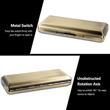 Металеве тютюнотримач Retro Stilvolles Design для 20 сигарет (100mm) - бронзовий, захисний гаманець для чоловіків та жінок