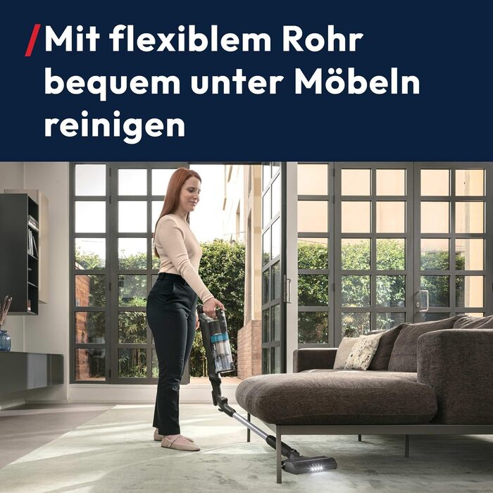 Бездротовий пилосос Hoover HF1 Plus з Anti-Hair Wrap, паркуванням та LED-підсвіткою, HEPA-фільтр 6-рівнів, для алергіків, час роботи 45 хв (для килима та твердих поверхонь)