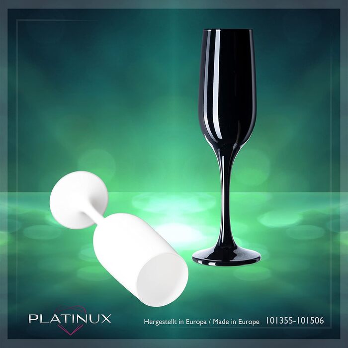 Набір келихів для шампанського PLATINUX Black & White (6 шт., 210 мл)