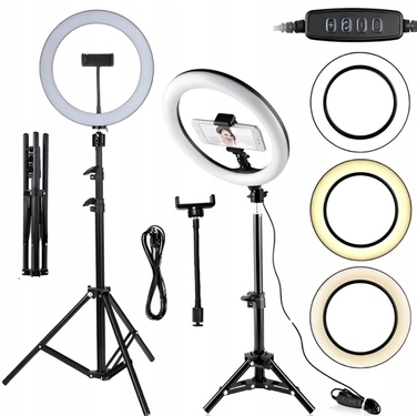 Потужна LED кільцева лампа зі штативом для фото, відео, TikTok, Live та влогів
