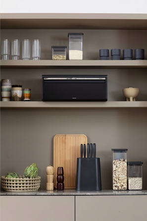 Контейнер для хліба Brabantia, односекційний, чорна сталь