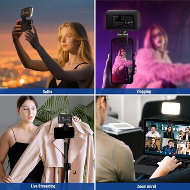 LED світло Neewer для селфі та відеозйомки на телефон/комп'ютер, 54 LED, кліпса, CRI 88, 650mAh