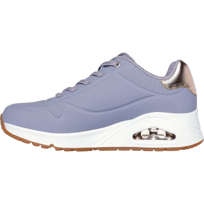 Кросівки Skechers UNO Shimmer Away для жінок (38.5 EU) – фіолетовий, рожеве золото, дихаюча сітка