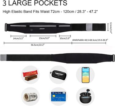 Сумка на пояс Haissky для бігу та подорожей: зручна та компактна (до 6.9 дюймів)