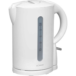 Електричний чайник Bomann WK 6090 CB білий 1.7L, 2200W з захистом від перегріву та BPA free