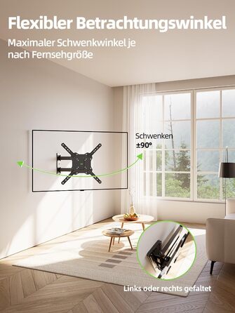 Кріплення для телевізора USX-MOUNT XMM902: поворотне та нахилене, для телевізорів 26-60 дюймів (до 35 кг), VESA 400x400 мм